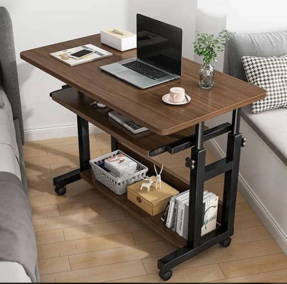 Adjustable Height Rolling Desk